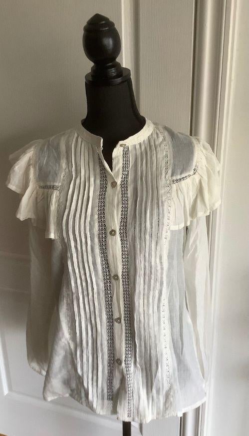 Ecru blouse Isla Ibiza maat M // als nieuw, Ophalen of Verzenden, Zo goed als nieuw, Maat 38/40 (M), Beige