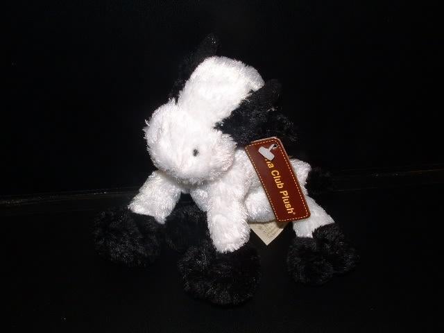 ANNA CLUB PLUSH KOE ZACHTE BADSTOF WIT/ZWART MET, Kinderen en Baby's, Ophalen of Verzenden, Nieuw, Overige typen
