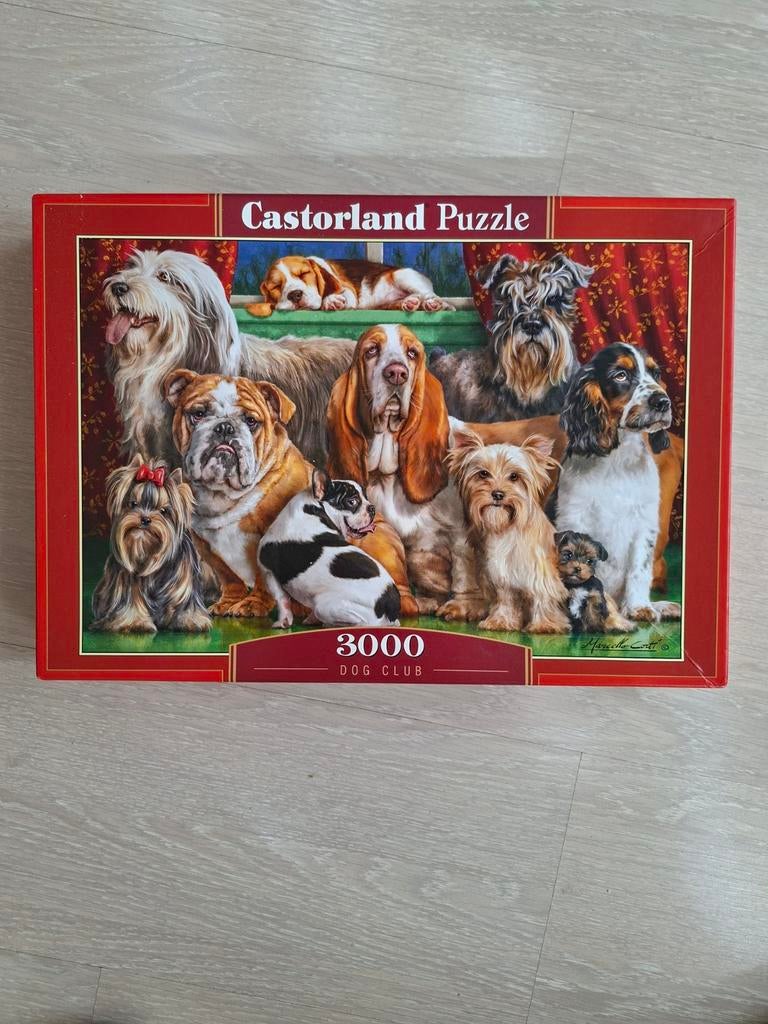 Casterland puzzel Dog club  3000 stukjes, Ophalen of Verzenden, Meer dan 1500 stukjes, Zo goed als nieuw