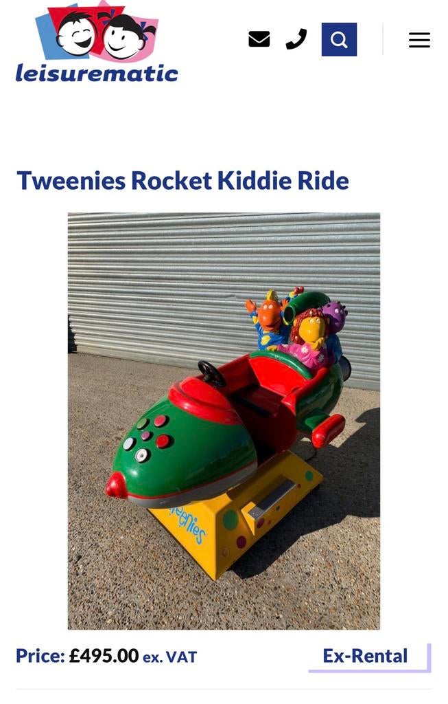 Werkend op euro’s te huur kiddie ride de tweenies, Ophalen of Verzenden, Zo goed als nieuw, Fantasy