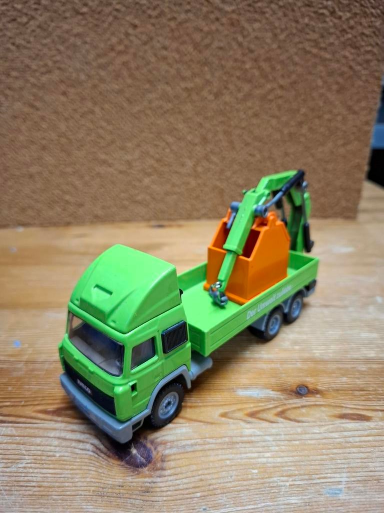 Siku Iveco kraanwagen, Hobby en Vrije tijd, Ophalen of Verzenden, Gebruikt, Bus of Vrachtwagen, SIKU