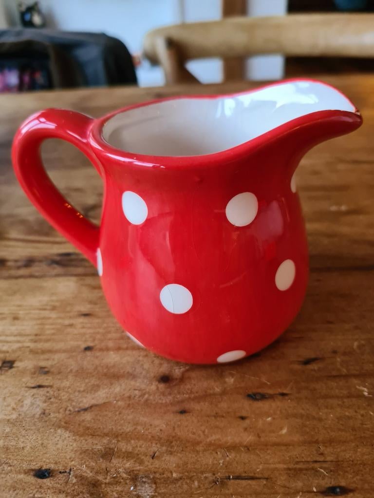 Kleine jan, rood met witte stippen., Ophalen of Verzenden, Overige stijlen