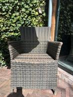 Wicker / Rotan tuinstoel tweekleurig, Ophalen of Verzenden, Gebruikt, Wicker