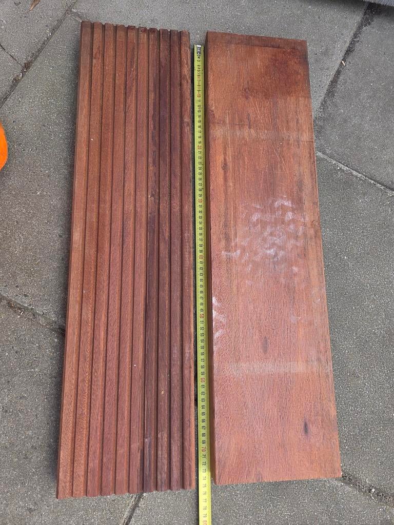 Hardhouten brugdek delen, Tuin en Terras, Ophalen, Nieuw, Hout