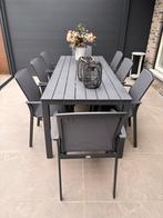 Kees Smit tuinset met 8 stoelen - 3 jaar oud, Gebruikt, Eettafel, Aluminium, Ophalen of Verzenden