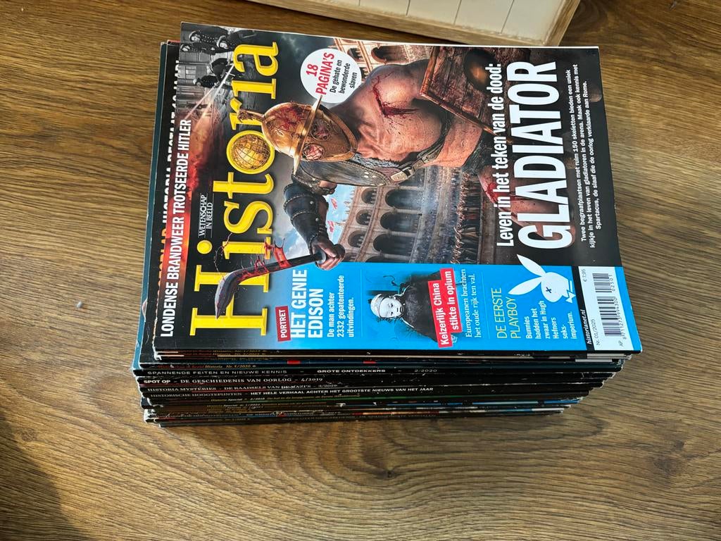 Stapel Historia tijdschriften, Ophalen, Gelezen, Wetenschap en Natuur