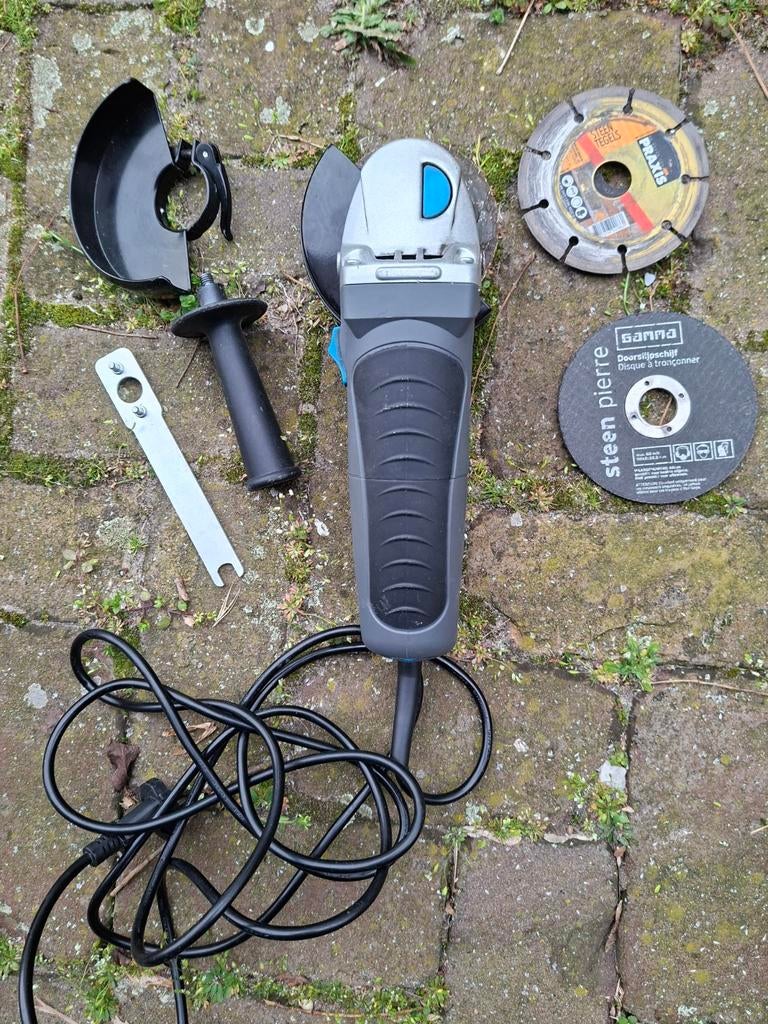 Haakse slijper - Gamma, Doe-het-zelf en Verbouw, Gereedschap | Slijpmachines, Ophalen, Gebruikt, 700 tot 1000 watt, Haakse handslijpmachine