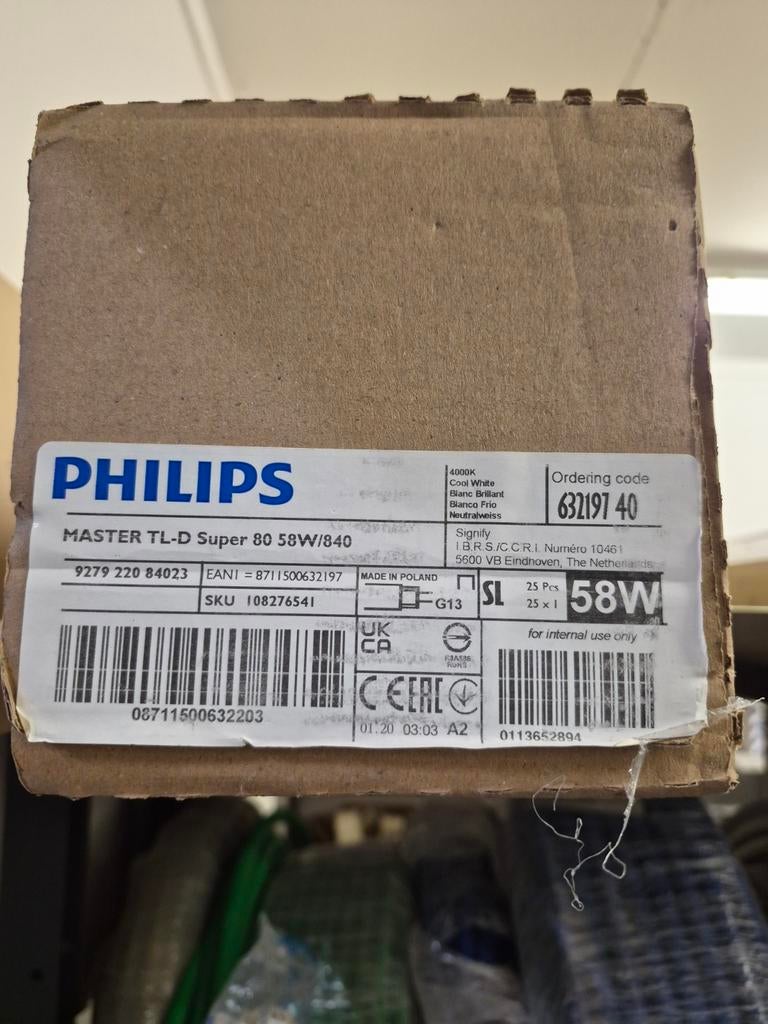 Philips Master TL-D Super 80 58W/840 lamp tl buis, Ophalen of Verzenden