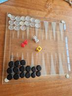 Spel: glazen backgammon, Een of twee spelers, Ophalen of Verzenden, Gebruikt