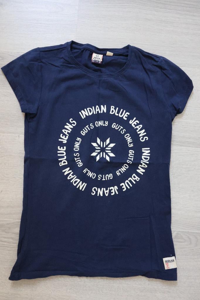 Indian Blue Jeans shirt blauw 152, Kinderen en Baby's, Kinderkleding | Maat 152, Meisje, Ophalen of Verzenden, Zo goed als nieuw