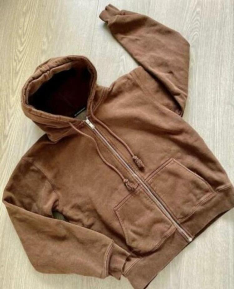 Zgan Brandy Melville warme bruine hoody vest , one size, Bruin, Ophalen of Verzenden, Zo goed als nieuw, Maat 36 (S)
