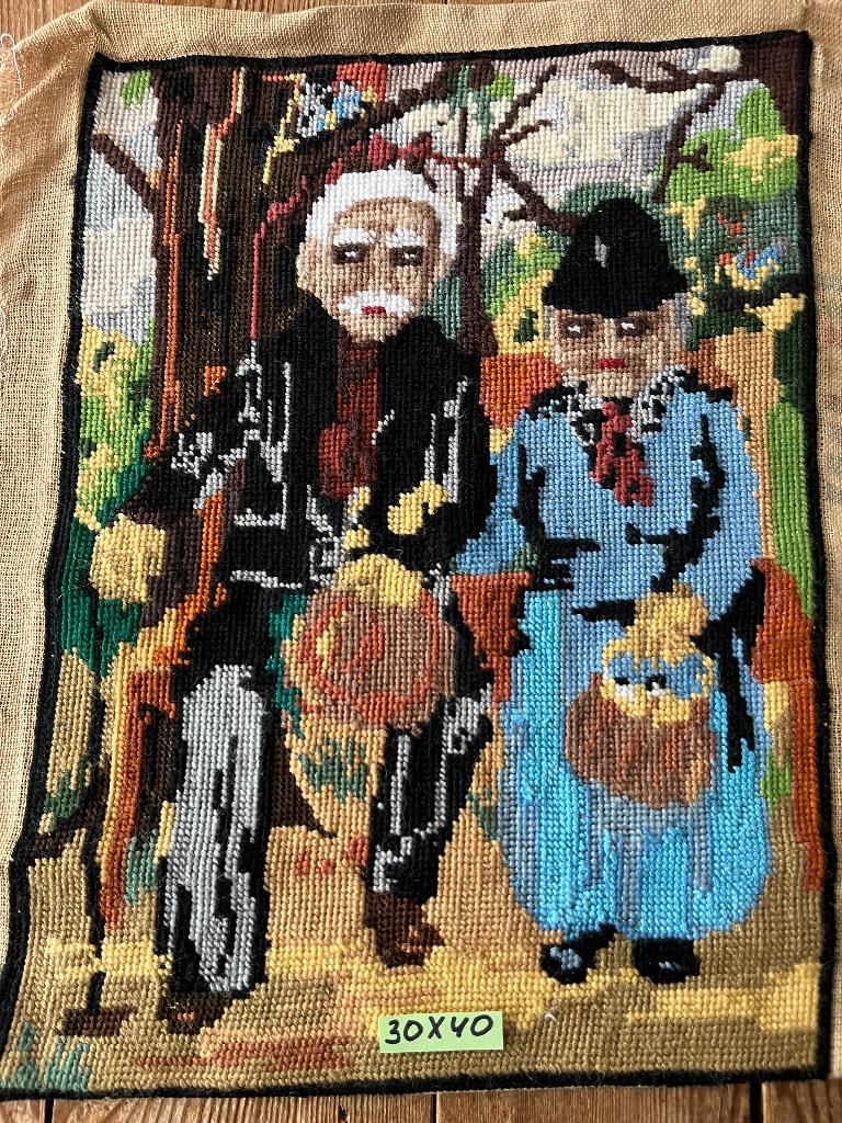 Dame en heer geborduurd (30 x 40 cm), Ophalen of Verzenden, Zo goed als nieuw, Overige typen