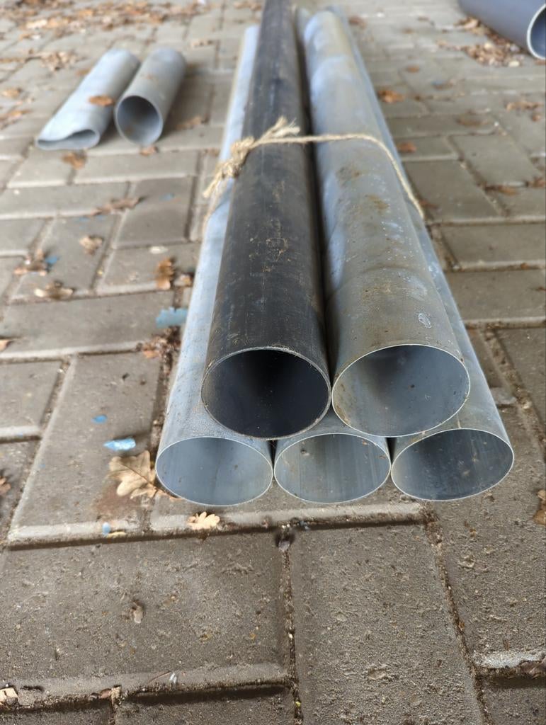 Hemelwaterafvoer 80 mm zink met mof, Doe-het-zelf en Verbouw, Buizen en Afvoer, Ophalen, Afvoer, Nieuw, Zink