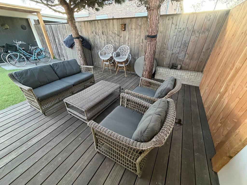 Apple Bee loungeset met all weather kussens, Tuin en Terras, Ophalen, 4 zitplaatsen, Gebruikt, Loungeset