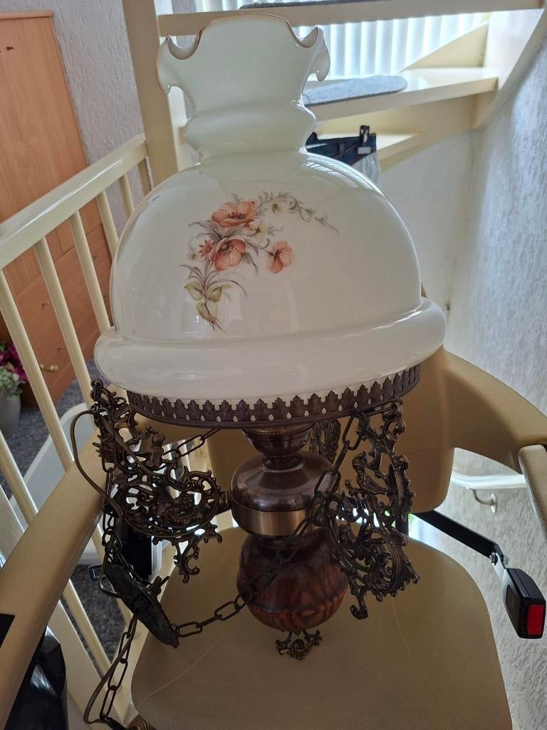 Vintage hanglamp met bloemmotief, Ophalen