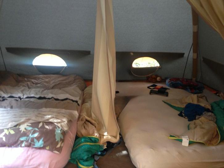 Karsten Opblaasbare Tent 3.50x3.50m + Voortent, Caravans en Kamperen, Tenten, tot en met 4, Gebruikt, Ophalen