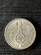 Zilveren 5 Mark 1939 - Duitsland, Postzegels en Munten, Munten | Europa | Niet-Euromunten, Ophalen, Duitsland, Losse munt, Zilver