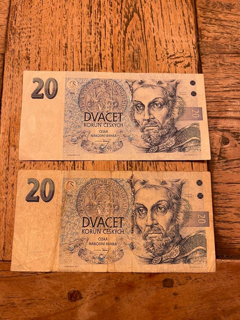 Tsjechische Koruna bankbiljetten, Ophalen of Verzenden, Setje