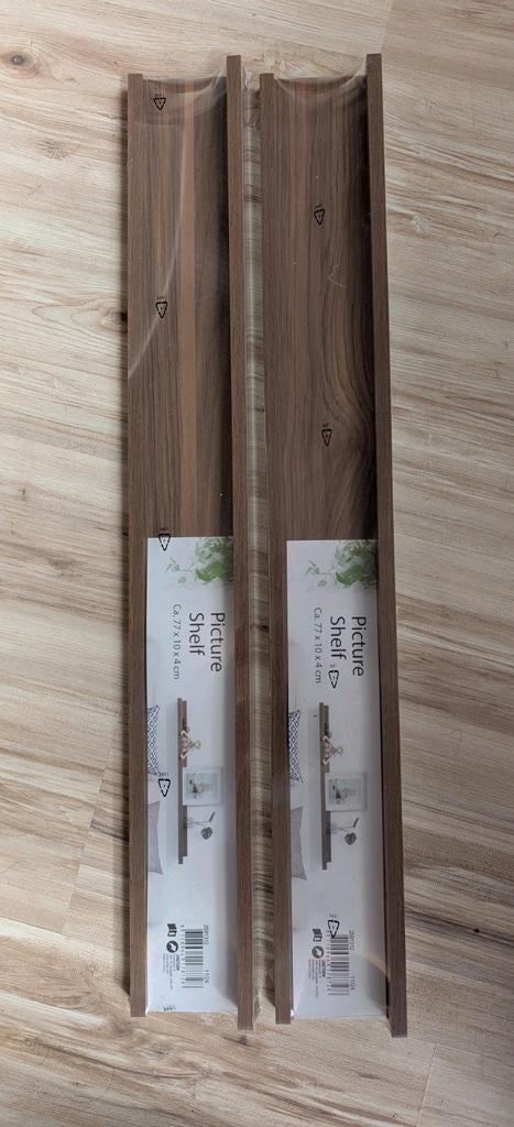 2x Nieuwe Fotoplank / Boekenplank 77x10x4cm - Bruin, Ophalen