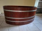 Hardhouten (Kambala) grote zitbad 500 liter voor 2 personen., Huis en Inrichting, Badkamer | Complete badkamers, Ophalen, Zo goed als nieuw