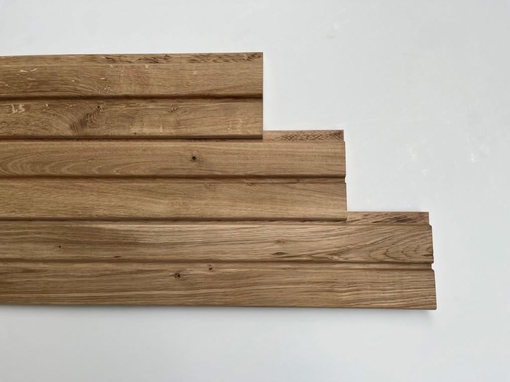 Eiken vellingdelen, sponningdelen en rhombusdelen, Ophalen, Minder dan 25 mm, Eiken, Nieuw