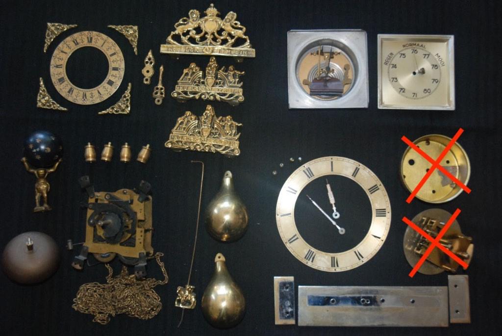 klok en barometeronderdelen, Antiek en Kunst, Antiek | Klokken, Ophalen of Verzenden