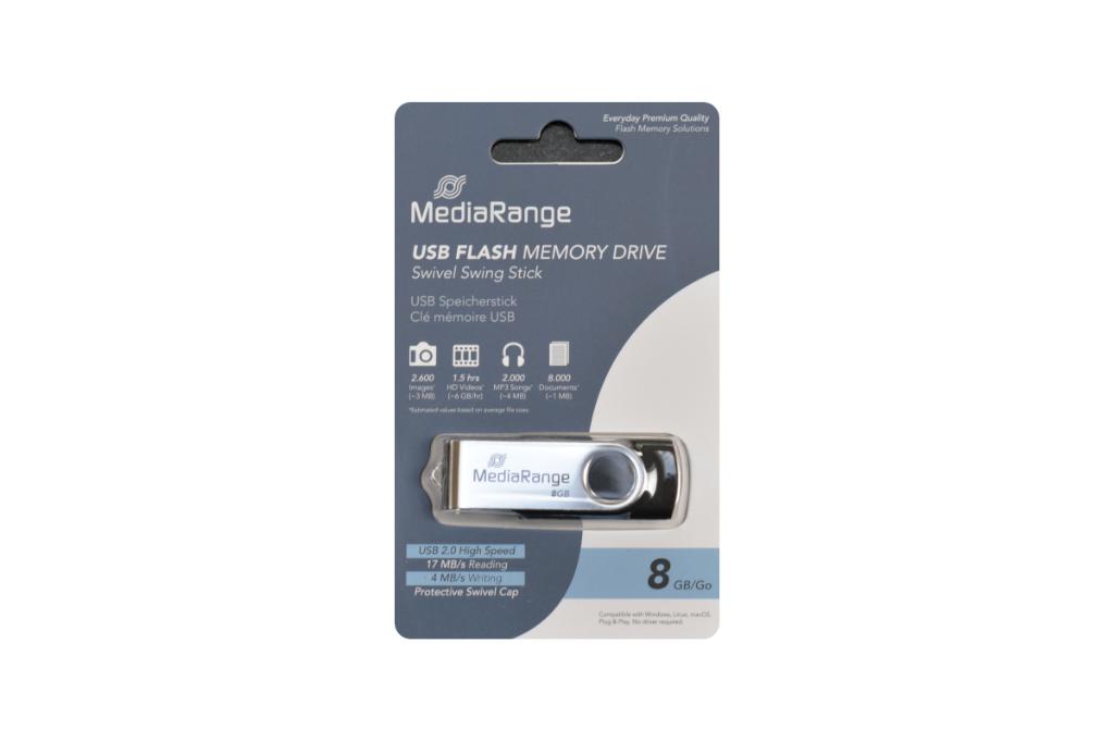 MediaRange 8 GB usb stick MR908, Mediarange, 8 GB, Nieuw, Zum Quellenpark 29, Bad Soden 65812