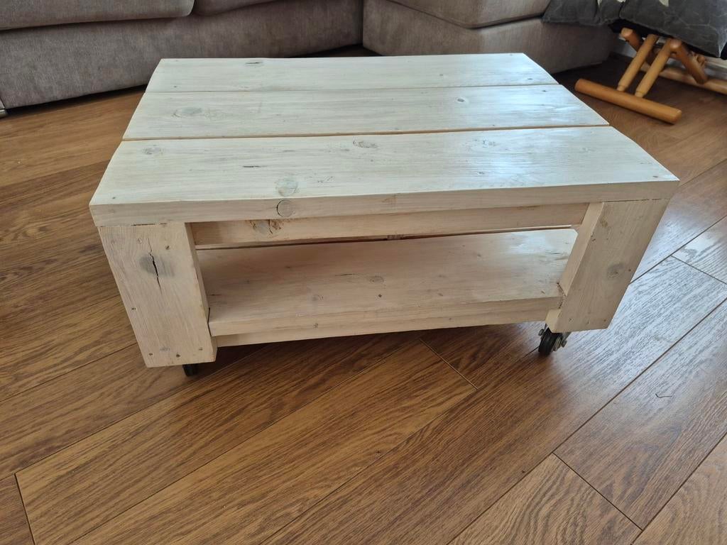 Steigerhouten salontafel, Ophalen, 100 tot 150 cm, 50 tot 100 cm, Minder dan 50 cm