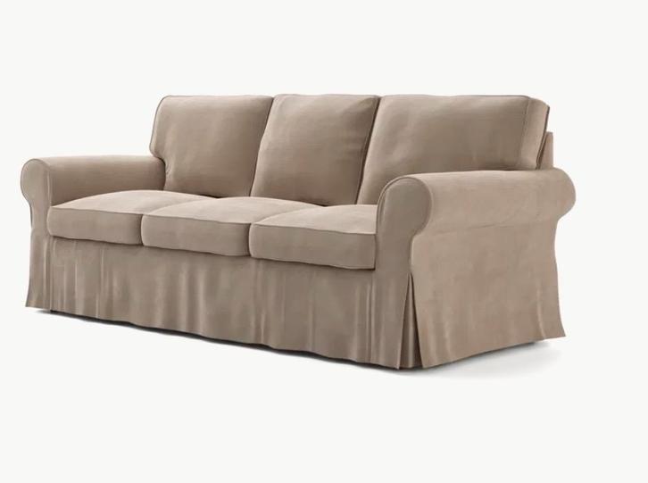 GEZOCHT: IKEA Ektorp 3-zitsbank hoezen, Huis en Inrichting, Banken | Bankstellen, Gebruikt, Rechte bank, Driepersoons, 200 tot 250 cm