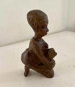 Afrikaans beeldje van een vrouw met kind, Antiek en Kunst, Kunst | Beelden en Houtsnijwerken, Ophalen of Verzenden