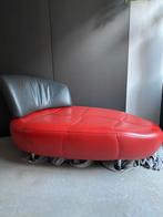 Leolux Kikko chaise longue, Ophalen, Eenpersoons, Leer, Zo goed als nieuw