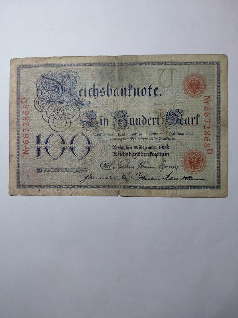 Duitse 100 mark 1905, Ophalen of Verzenden, Duitsland