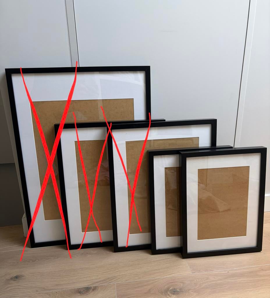 2 zwarte fotolijsten RIBBA (IKEA), Ophalen, Zo goed als nieuw