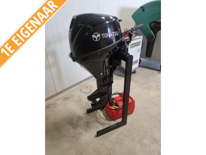 Tohatsu 9.8 PK kortstaart stuurknuppel en handgestart, Watersport en Boten, Buiten- en Binnenboordmotoren, Gebruikt, Benzine