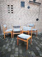 5 Deense teak eetkamer stoelen, Ophalen, Gebruikt, Hout, Vijf, Zes of meer stoelen
