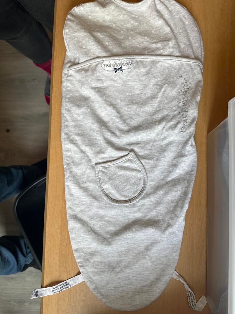 Puckababy The Original  piep slaapzak - Grijs met stippen, Kinderen en Baby's, Ophalen of Verzenden, Zo goed als nieuw, Minder dan 70 cm