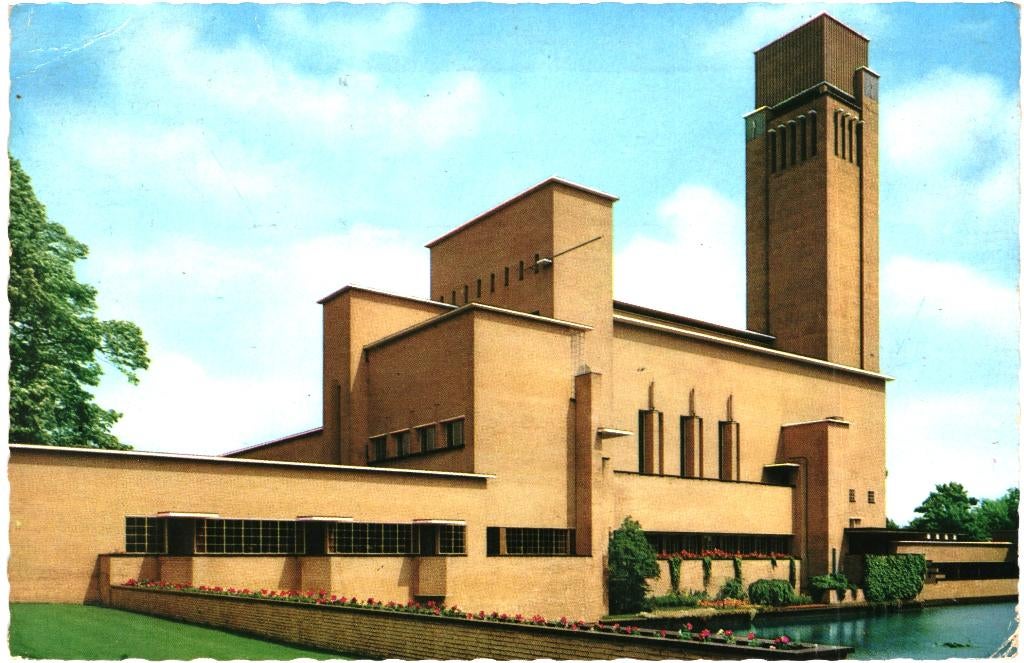 914373 Hilversum NH 1964 Raadhuis Dudok Postzegel afgeweekt, Ophalen of Verzenden, 1960 tot 1980, Gelopen, Noord-Holland