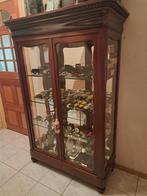 Vitrinekast kast Mahonie, Ophalen, 100 tot 150 cm, Zo goed als nieuw, 150 tot 200 cm