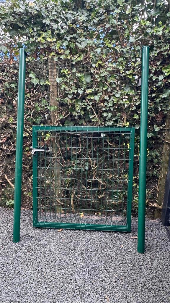 Groene Tuinpoort & Palen (Betafence egidia bekafor) nieuw, Tuin en Terras, Ophalen, Met poort, Nieuw, Gaashekwerk