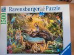 Luipaarden in de jungle puzzels 1500 stukjes, Ophalen of Verzenden, 500 t/m 1500 stukjes, Zo goed als nieuw