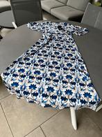 Nieuwe blauw/beige Musthaves by Elja travel jurk, maat S/M, Kleding | Dames, Jurken, Maat 38/40 (M), Musthaves, Nieuw, Onder de knie