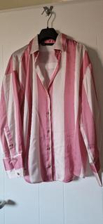 Zara nieuwe glanzende blouse oudrose ecru mt S, Zara, Nieuw, Ophalen of Verzenden, Roze