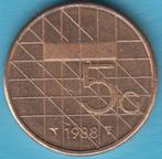 Nederland Vijfje (5 gulden) 1988 UNC in munthouder, Postzegels en Munten, Munten | Nederland, Ophalen of Verzenden, Koningin Beatrix