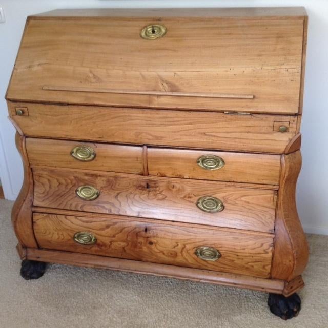 'antiek iepen oud Hollands bureau enkel gebogen', Antiek en Kunst, Ophalen