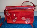 Desigual Rode Schoudertas met Geborduurde Details, Ophalen of Verzenden, Zo goed als nieuw, Rood, Overige merken