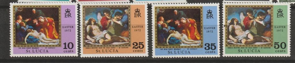 TSS Kavel 1.30024 St. Lucia pf minr 304-307 Pasen, Ophalen, Postfris, Midden-Amerika