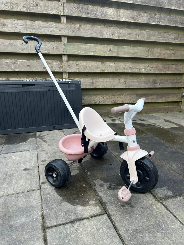 Smoby driewiller roze, Ophalen, Gebruikt, Duwstang