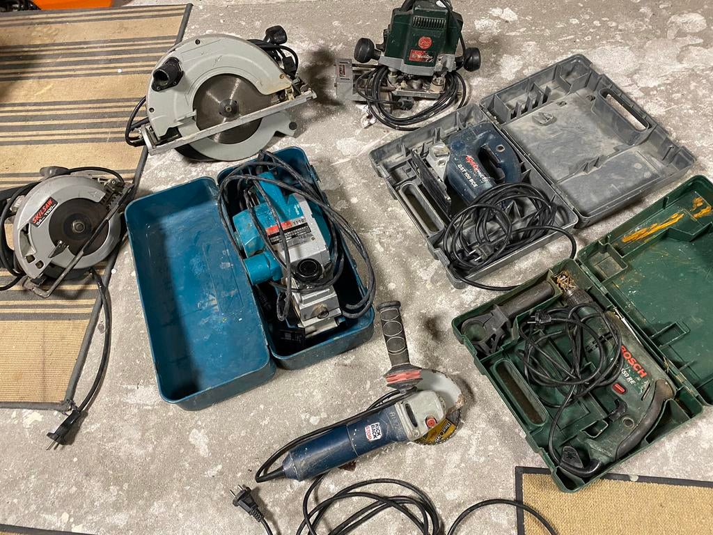 Gereedschap set, makita, bosch, metabo, skilsaw,, Ophalen, Gebruikt