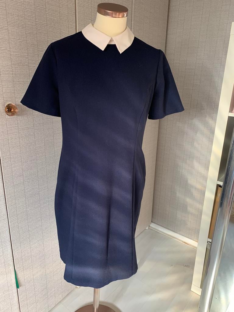 Donkerblauw jurkje River Island Maat M, Ophalen of Verzenden, Zo goed als nieuw, Blauw, Boven de knie