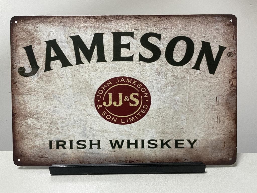 Jameson Irish Whiskey metalen reclamebord (Old Look), Www.pand50.nl, Reclamebord, Nieuw, Ophalen of Verzenden